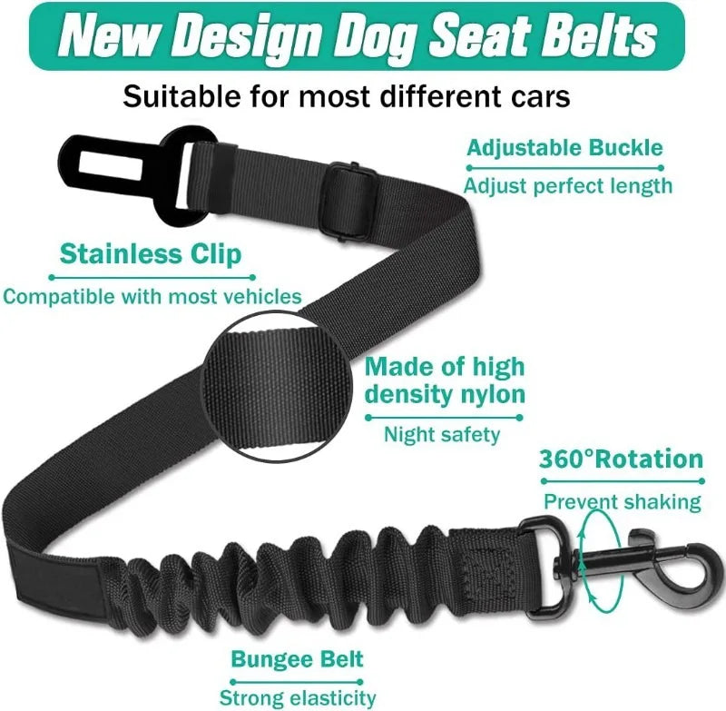 Car Dog Safety Buckle Nylon Seat Belt-1