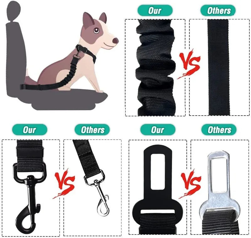 Car Dog Safety Buckle Nylon Seat Belt-2