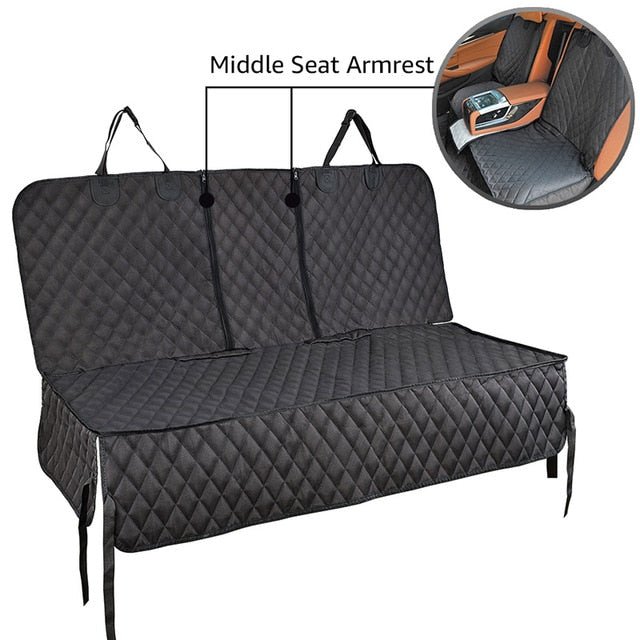 Dog Car Seat Cover Waterproof Car Rear Back Mat Dog Carrier For Pet Travel Cat Dogs Cushion Protector With Middle Seat Armrest