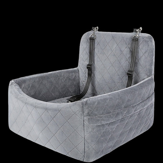 Portable Dog Car Seat with Safety Strap-0